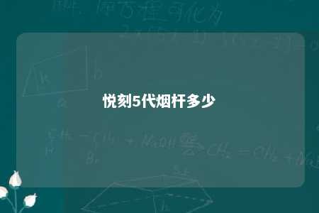 悦刻5代烟杆多少