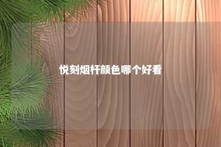 悦刻烟杆颜色哪个好看